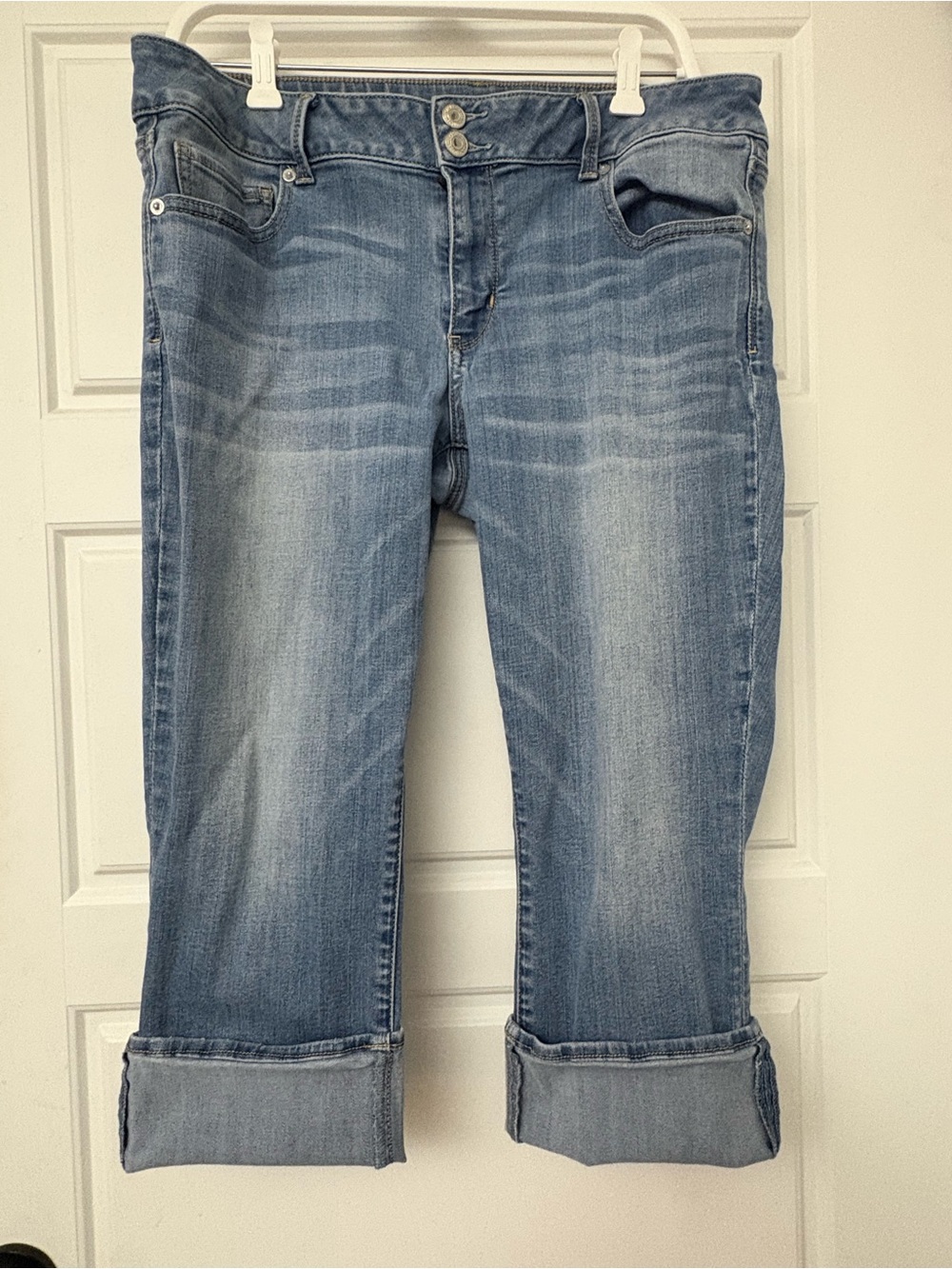 American Eagle Artist Crop Dark Wash Denim Jeans Women’s Sz 16 Short